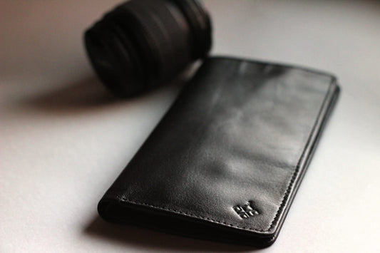 Long Wallet | Cow Leather | Bifold | Black